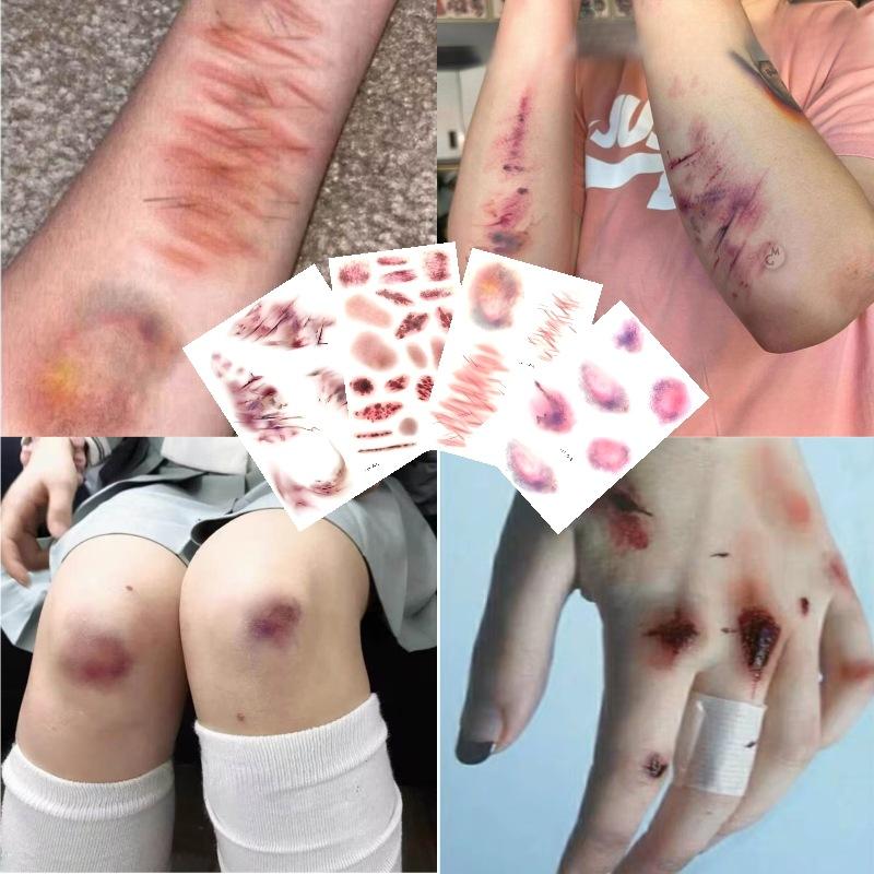 4 Sheets Halloween Wound Bruis - Body Jewelry Eyebrow recension och pris