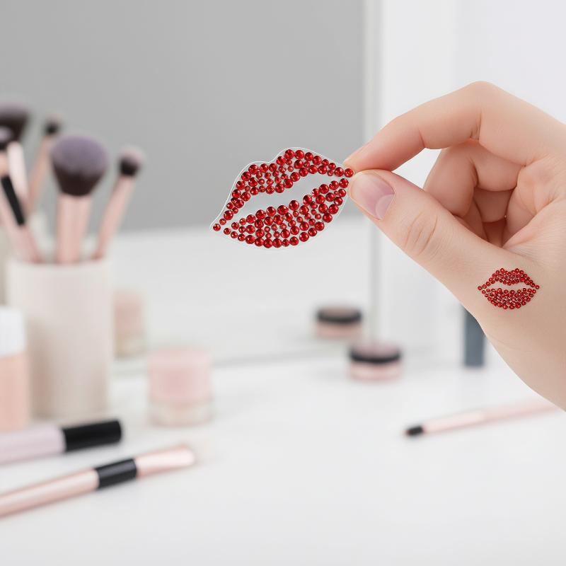 1 Sheet Realistic Red Kiss Lip - Body Jewelry Eyebrow recension och pris