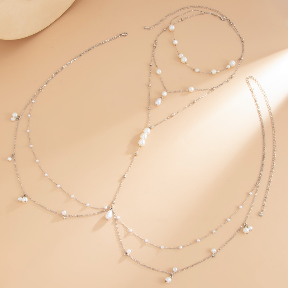 Multi Layer Imitation Pearl Ne - Body Jewelry Types recension och pris