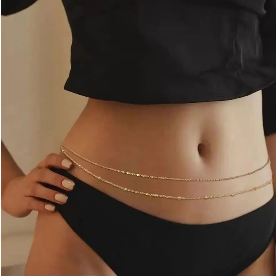 HipHop Double Layers Belly Cha - Body Jewelry Outfit recension och pris