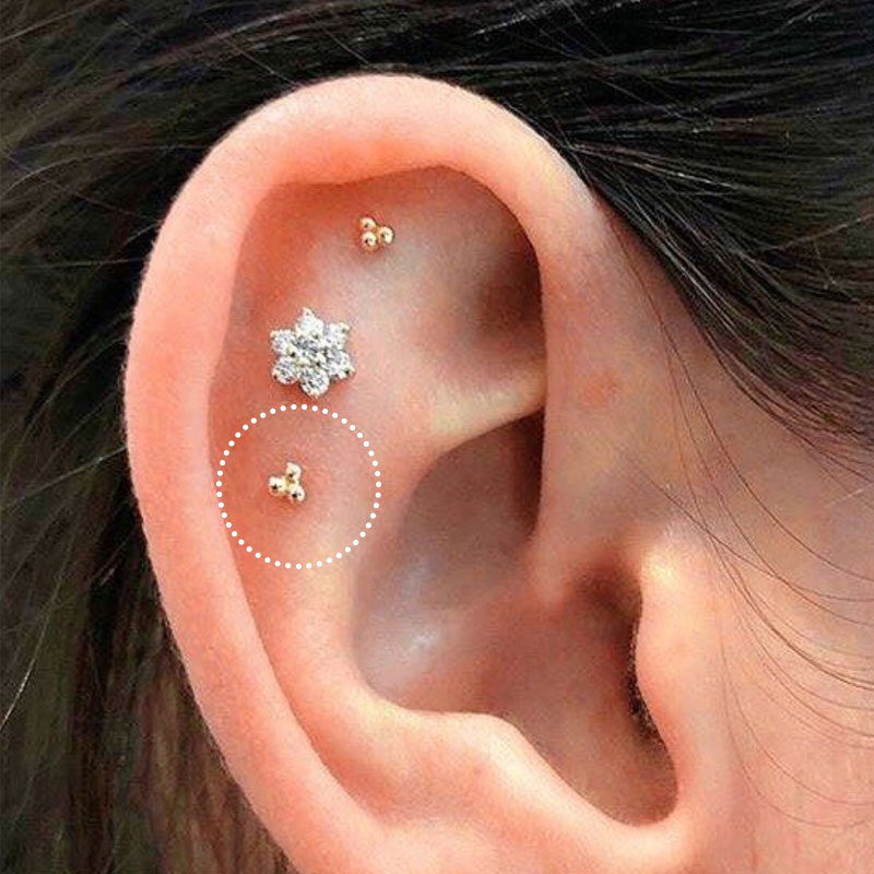 1PC Stainless Steel Mini Studs - Body Jewelry Flat Back recension och pris