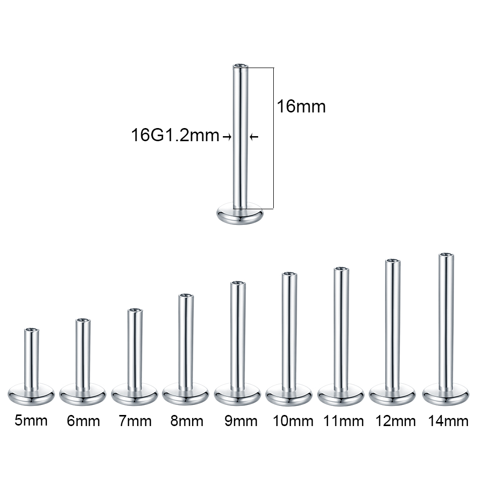 10Pcs/set Surgical Steel Labre - Body Jewelry Barbell recension och pris