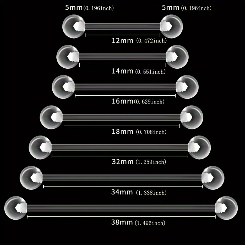 JKC Store 10pcs Acrylic Barbel - Body Jewelry In Store recension och pris